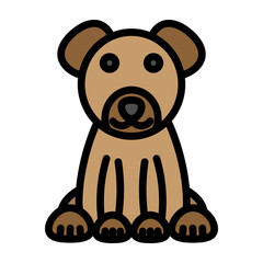 Puppy Toy Vector Filled Icon Design