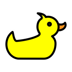 Rubber Duck Vector Filled Icon Design