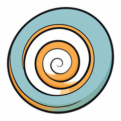 Naklejka premium vector illustration of a spiral