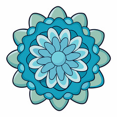 blue mandala flower