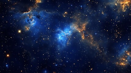 Fototapeta premium Dark cosmic background starry night sky glowin