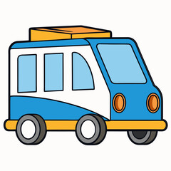 vector illustration of a van