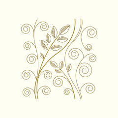 Elegant Floral Line Art with Butterfly – Seamless Decorative Pattern Design