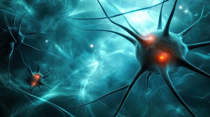 Intricate network of neurons in the brain.