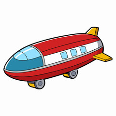vector illustration of a cartoon airplane