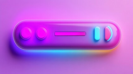 Neon Loading Bar on Vibrant Background