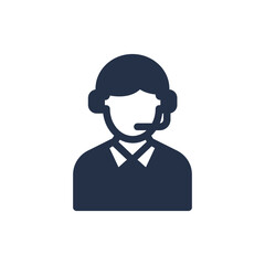 Customer support icon. Solid glyph series icon