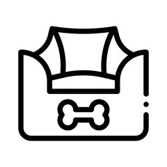 pet bed line icon