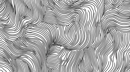 Abstract black line art waves.