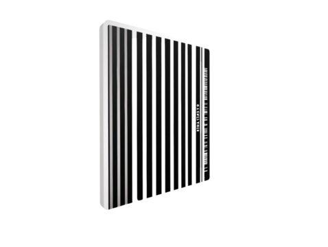 Striking contrast design featuring vertical lines on a stark black background