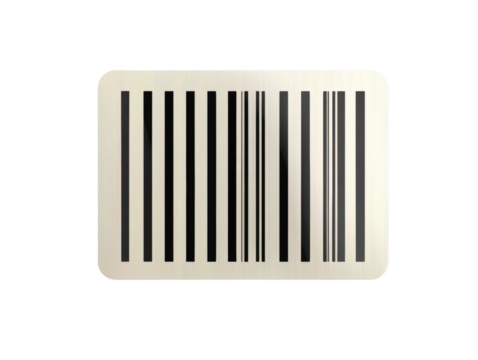 A Simple Beige Barcode Isolated on a Black Background for Easy Identification