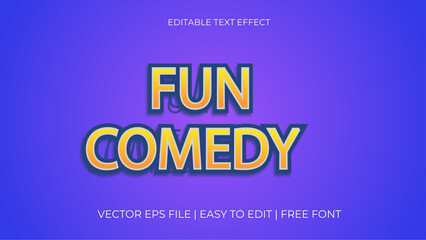 Fun comedy cartoon text effect, editable comic and funny text style