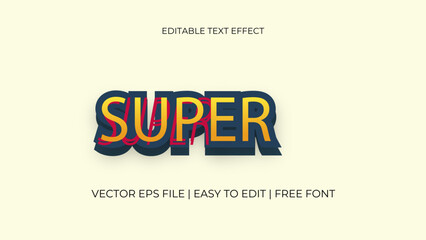 Super text effect design