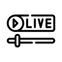live stream line icon