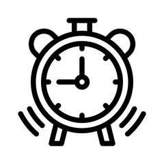 alarm clock line icon
