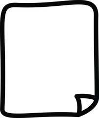 Blank Paper with Folded Corner