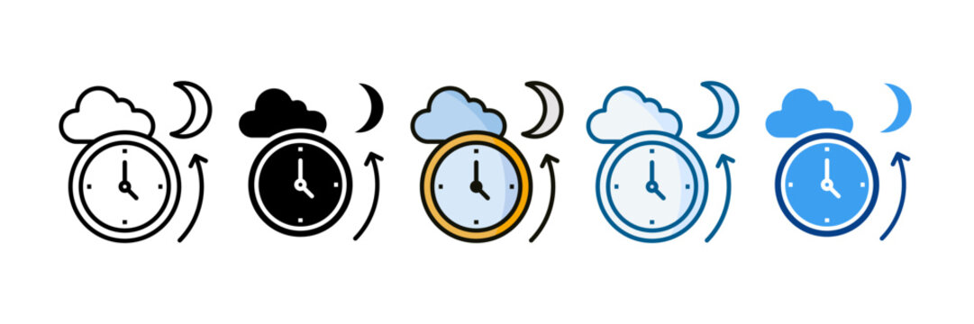 Countdown Clock Icon Set Multiple Style Collection