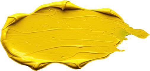 Bright yellow thick paint smear with texture