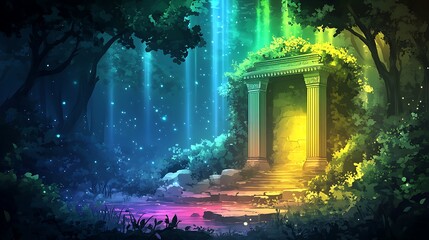 Obraz premium Enchanted forest gateway