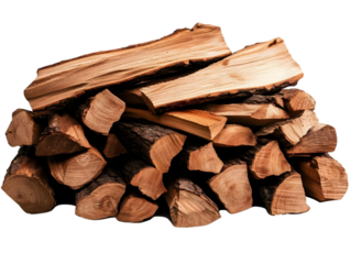Pile Of Firewood Against Transparent Background Photo Of Natural Material