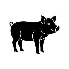 Clean pig silhouette vector illustration. Perfect for versatile design use: logos, icons, prints. Easy to edit and scale.