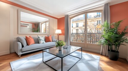 Fototapeta premium Modern metal staircase interior design