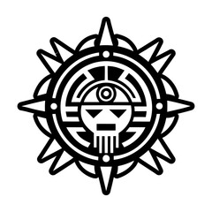 A glyph style icon of hopi warrior tattoo