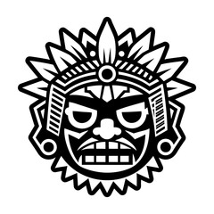 A glyph style icon of kachina mask symbol