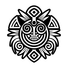 A filled style icon of wind spirit tattoo