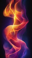 Naklejka premium Flaming abstract gradient curve