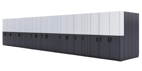 3D Abstract Geometric Block Structure Illustration With Gray And White Colors