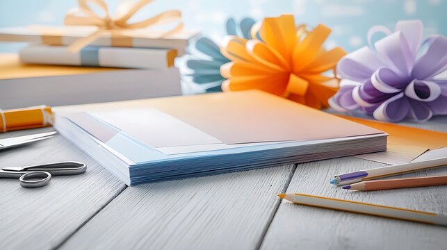 Pastel abstract shapes soft focus background