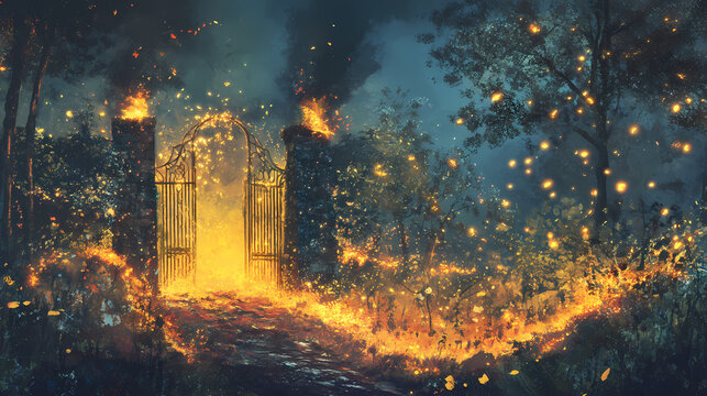 Cloture ref Everfire Gate. Illustration
