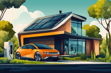 A smart, sustainable house generating its own electricity,