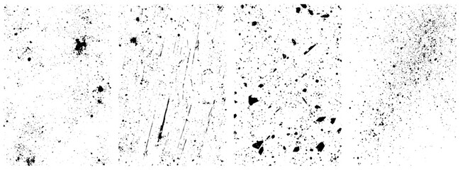 Grunge Ink Splatter and Scratch Texture Collection, High-Resolution Black Drip and Spray Overlays for Graphic Design