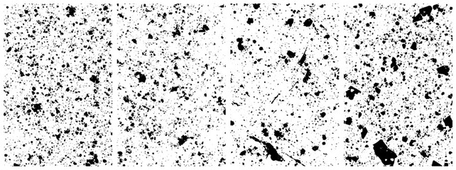 Grunge Ink Splatter Texture Set, Abstract Paint Drops and Dirty Overlay Backgrounds