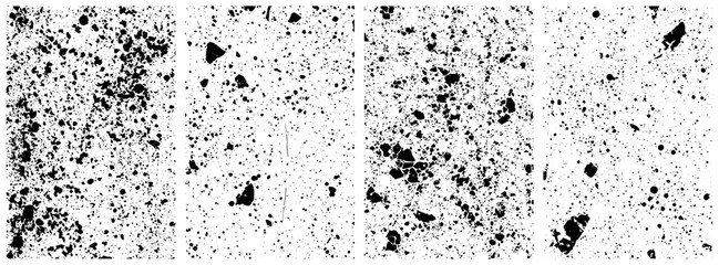Obraz premium Grunge Ink Splatter Texture Set, High-Resolution Abstract Paint Blot and Spray Backgrounds