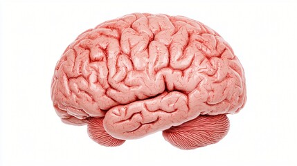 Detailed Anatomical Model of a Human Brain Neuroscience Study Medical Illustration