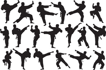 silhouettes of dancing people