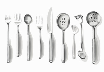 set of kitchen utensils