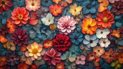 Fototapeta premium Vibrant floral arrangement (4)