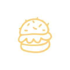hand drawn burger illustration