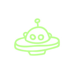cute cartoon UFO illustration