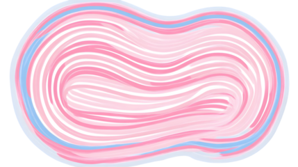 Abstract Illustration With Pink And Blue Curves On Transparent Background