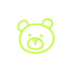 cute bear head illustration