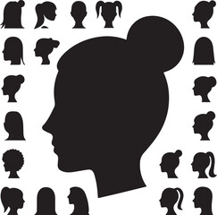 woman head vector illustration