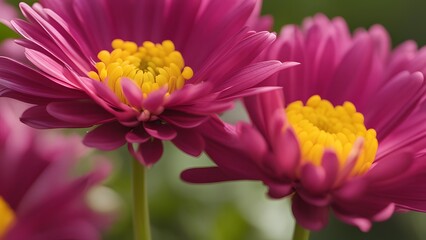 Home decorated with fresh chrysanthemum flowers in natural sunlight