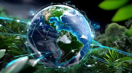 Global Network, Green Tech, Earth Connection - Sustainability