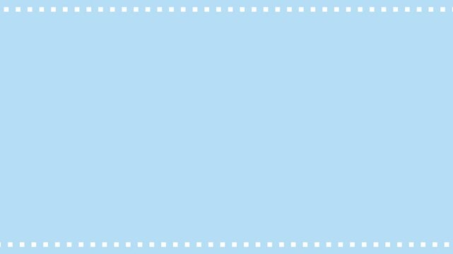 【背景素材】白ライン_四角_上下（水色）