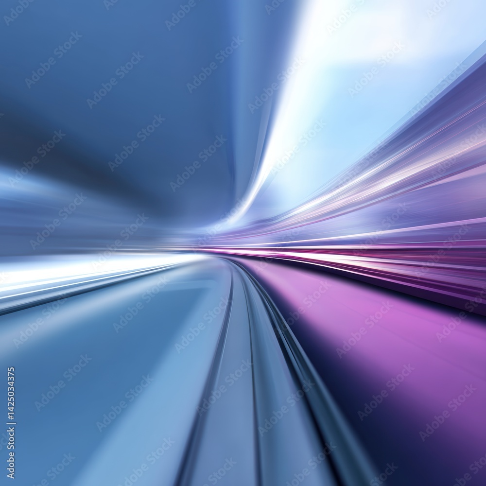 Poster Abstract purple gradient blurred motion background Futuristic technology concept Visual design